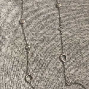 Lia Sophia long silver necklace